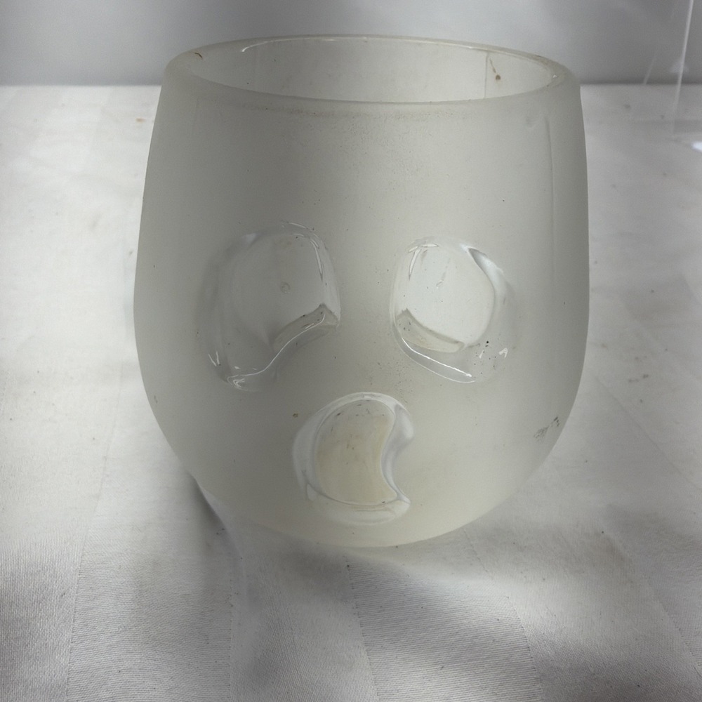Galerie Halloween Decorations Scary Ghost Thick Glass Tea Light Candle Holder